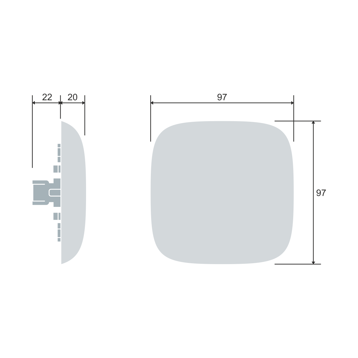Porzellan Lichtschalter - () 1 Taste – FLIP | Katy Paty